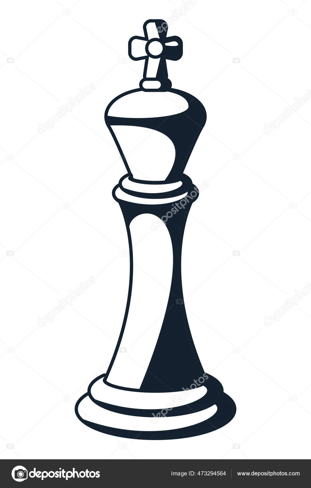 Peça rei xadrez vetor(es) de stock de ©jemastock 473294564